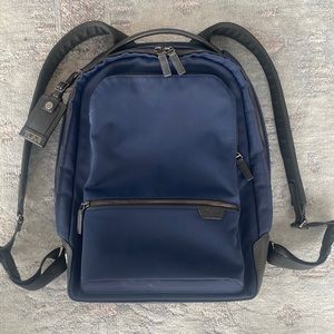 Tumi blue Nylon and Leather Laptop Backpack